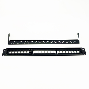 1U 24 puertos UTP sin blindaje sin carga montaje en rack 110 tipo 568A 568B Compatible 19 pulgadas Panel de conexión en blanco - Product Image 3