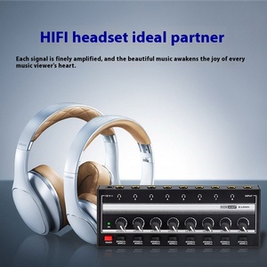 Mini HIFI Headphone Amplifier <strong>4</strong>-Channel 8-Channel One <strong>Input</strong> Eight <strong>Outputs</strong> Signal Splitter Plastic Mini HiFi One <strong>Input</strong> Eight