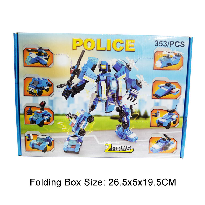 8618 8 dans 1 robot 353pcs de police