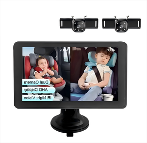 Akıllı 720P Video bebek izleme monitörü çift kanallı AV girişi gece görüş sevimli görünüm bebek kamerası güvenli sürüş koruma Pet - Product Image 1