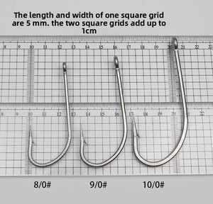 Số lượng lớn thép không gỉ fishhooks với dài xử lý và chống gỉ Tính năng lớn bass cá ngựa ống thép gai lỗ biển Móc Câu Cá - Product Image 4
