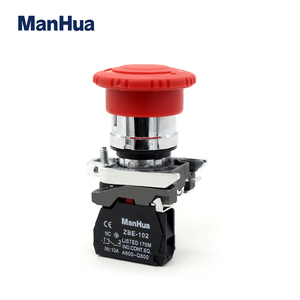 ManHua XB4-BS542 Urgent Stop Red Mushroom NO/NC drehen zu release push button schalter - Product Image 2