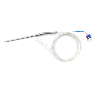 Pt100 3/4/5mm <strong>Temperature</strong> <strong>Sensor</strong> Probe Armored Needle Thermocouples Cable <strong>with</strong> 1m Length for Use <strong>with</strong> <strong>Controllers</strong> - Product Image 1