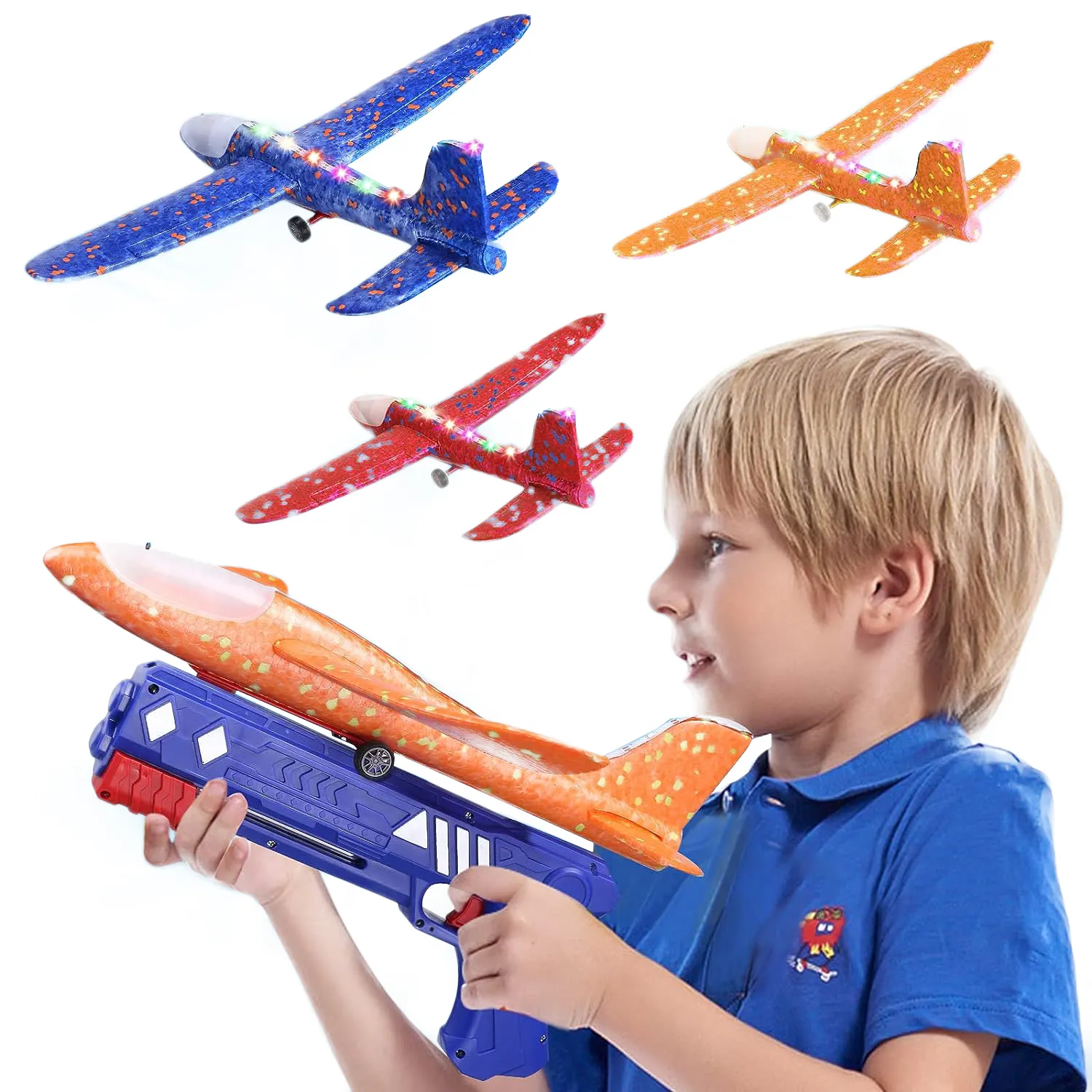 משגר מטוס קידום מכירות חיצוני לחץ אחד eeptonol מטוס צעצוע לילדים