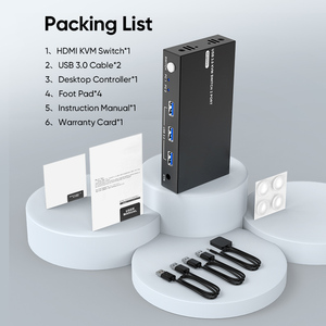8K HDMI KVM交换机1显示器2台电脑USB 3.0 EDID 8k60hz 2端口KVM交换机 - Product Image 2
