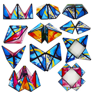 Shape Shifting Box Geometrisch veränderbar Magnetic Magic <span class=keywords><strong>Cube</strong></span> 3D Dekompression Hand Flip <span class=keywords><strong>Puzzle</strong></span> Kids Reliever Zappeln Spielzeug