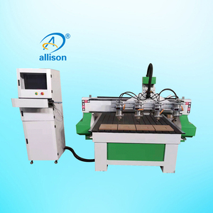 Auto Cnc 1325 Multi-proceso 4 cabezas husillos proceso Atc anidamiento Cnc enrutador máquina proceso madera enrutador para la venta - Product Image 4