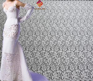 Bộ Sưu Tập Mới Trắng Tinh Tế Phi Pháp Ren Lưới Cô Dâu Thụy Sĩ Chantilly Lông Mi <span class=keywords><strong>Voile</strong></span> Ren Vải Cho Váy Cưới - Product Image 1