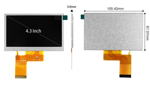 Touch Screen da 4.3 "800x480 pixel RGB 24 Bit ST7262E43 moduli Display LCD TFT da 4.3 pollici - Product Image 5