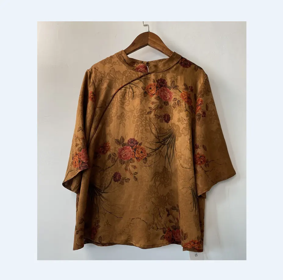 2023 Hot Sale Sommersaison Mode Blume gedruckt Cheong sam Kleid Chinesisch traditionell für Frauen