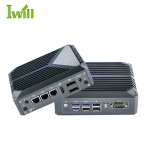 Three Display Fanless <strong>Mini</strong> <strong>PC</strong> with DDR4 32GB RAM and Intel J6412 Quad Core 3*Intel I225-V 2.5G LAN Win11 for Industrial Use
