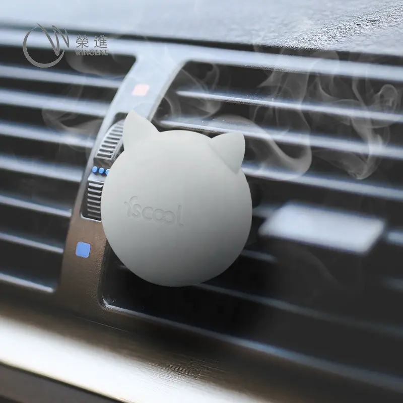 Clip de ventilación de silicona con forma de dibujos animados para coche, soporte de aromaterapia, ambientador, difusor, novedad, venta al por mayor