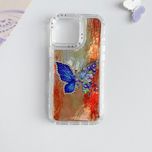 เคสโทรศัพท์มีสีลายผีเสื้อสำหรับ iPhone 16 15 PRO MAX 14 13 12 11เคสด้านหลังมือถือ - Product Image 5