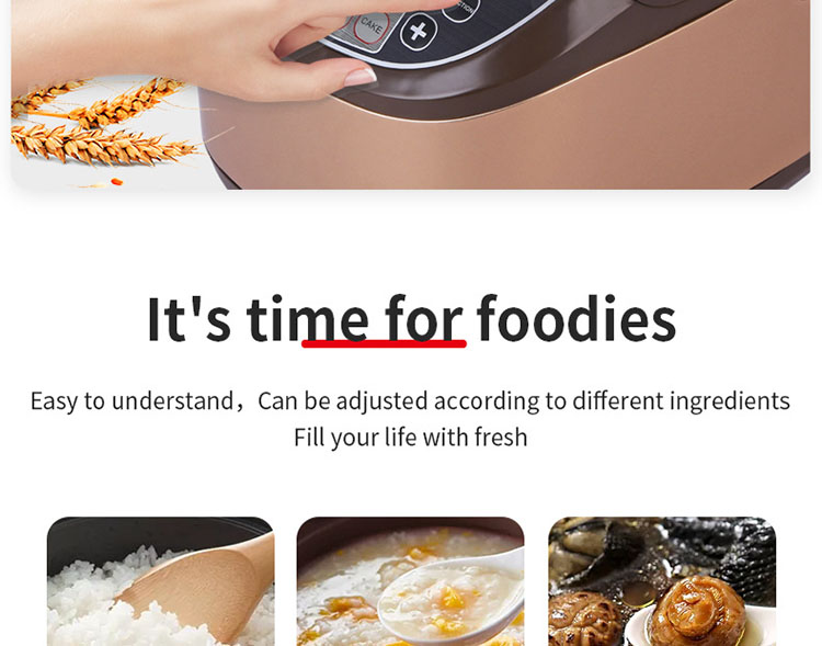 Home Cooking High Quality Commercial Cooker White Sliver Liner 8 IN 1 skylight smart multi  No Stick Rice Cooker