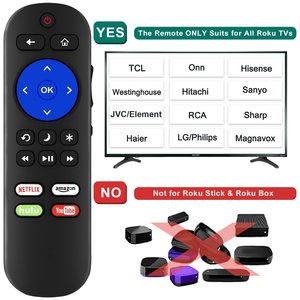 Roku TV ile uyumlu yedek uzaktan kumanda, Hisense/Onn/TCL/Haier/Sharp/Hitachi/LG/Sanyo/JVC/Magnavox/RC ile uyumlu - Product Image 3