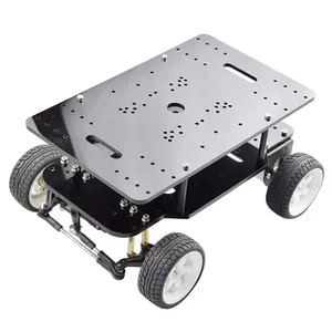 2 Stück DC 12V Motor Encoder 4WD RC Auto Ackerman Lenkung PID-Steuerung mit Servo Arduino DIY STEM Toy Kit ROS Chassis