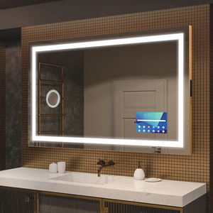 Espejo inteligente LED sin marco de estilo moderno, gran pantalla táctil, WiFi, Android, espejo mágico inteligente para uso en el baño - Product Image 4