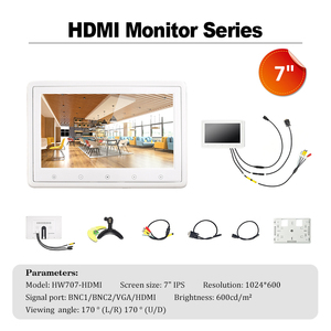 Monitor LCD HD IPS de 7-11 pulgadas-Interfaz múltiple VGA/BNC/USB/HD MI para monitoreo de seguridad, almacén y oficina (pantalla TFT) - Product Image 2