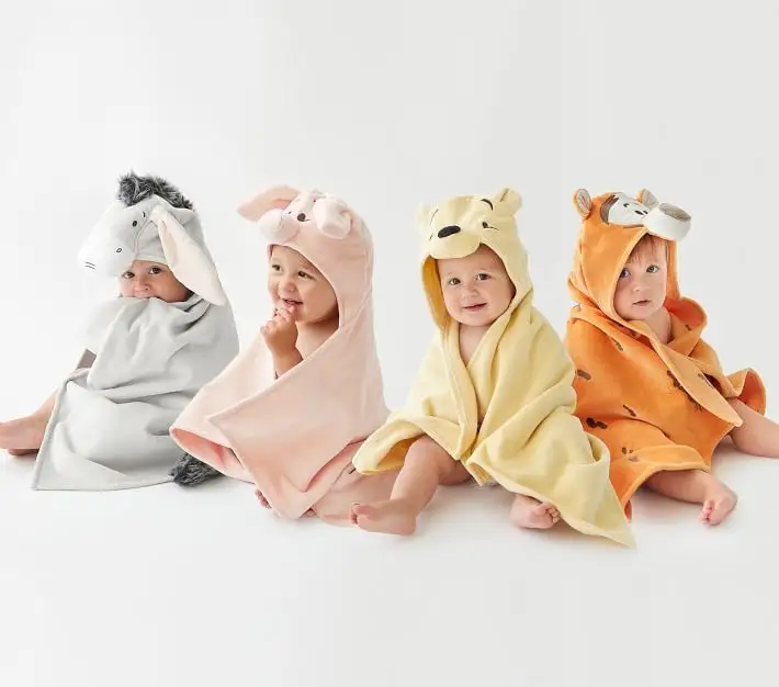 Fast Delivery Cotton Terry Animal Shape Baby Bathrobe New Style Kids Hooded Bath Towel