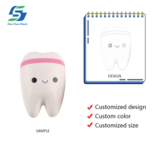 Bán buôn tùy chỉnh PU bọt hình dạng răng căng thẳng cứu trợ bóng chậm tăng bóp Thần Tài Đồ chơi Quà tặng khuyến mãi in logo - Product Image 2