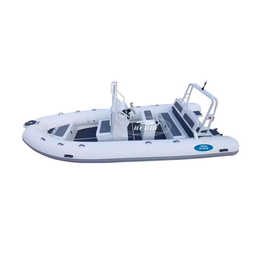 Hedia 580 passagers coque en V profond Lux pêche coque en aluminium gonflable 19 FT Tour Rib Boat