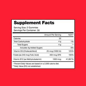 กัมมี่วิตามิน B12ลูกอมเสริมอาหารจากธรรมชาติ100% ช่วยให้กระดูกแข็งแรงช่วยเสริมความแข็งแรงของกระดูกด้วยวิตามิน D3สารอาหาร - Product Image 2