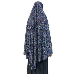 Kadınlar veya büyük kızlar 110*100 CM dua başörtüsü müslüman çiçek baskı başörtüsü eşarp Khimar islam başörtüsü şapka <span class=keywords><strong>Amira</strong></span> çekme Headwrap