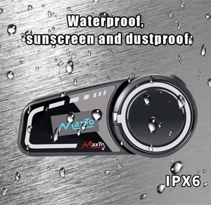 HOT & NEW MaxTo M2C interfono Bluetooth impermeabile per moto Wireless da 6 persone collegato a qualsiasi marca con Display LCD - Product Image 6