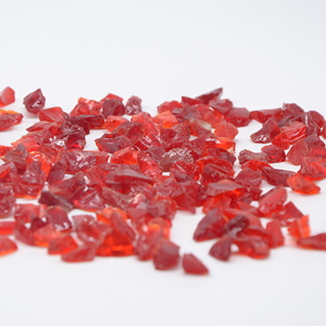 用于美化水磨石玻璃骨料的不规则红色碎玻璃碎块6-9毫米 - Product Image 1