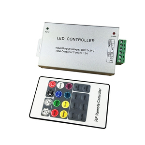 Kablosuz alüminyum kabuk 20-Key denetleyici 3-Channel LED RF uzaktan kumanda RGB denetleyici DC 12V/24V 12A COB şerit için Dimmer - Product Image 5