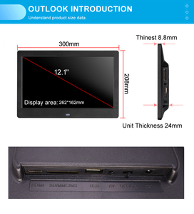 12 inç en iyi Gif USB fotoğraf müzik Video çok fonksiyonlu medya oynatıcı dijital fotoğraf çerçevesi LCD TV - Product Image 6