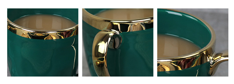 Gold rim watermugs wholesale ceramic coffer tea cup mugs with logo