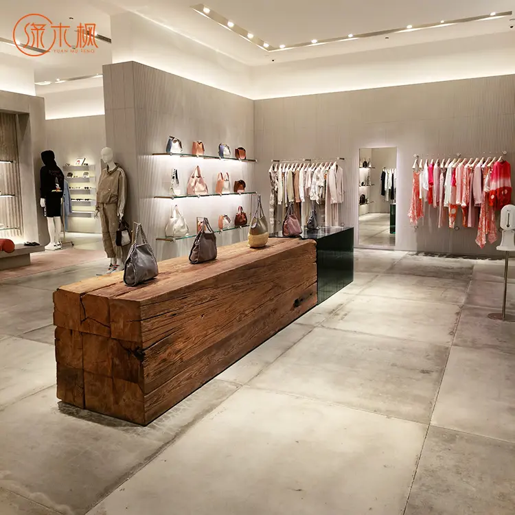 Mostrador de exhibición de diseño de Interior de tienda de ropa, muebles modernos de calidad superior, precio al por mayor