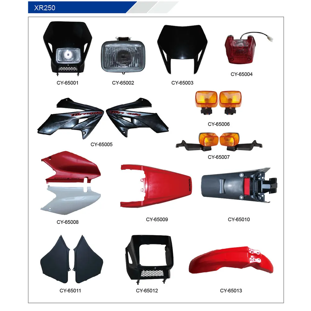 Accesorios para motocicleta Honda XR 250, piezas de repuesto, cubierta lateral, faro trasero, luz cdi, velocímetro, carburador de cilindro