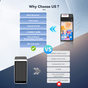 Z108 портативное устройство POS с двойными экранами Android 14,0 OS Multi-Touch и бесшовными вариантами оплаты - Product Image 3