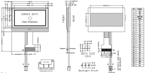 2,15 "128x64 LCD-Anzeige Mono-Anzeige 6800 8000 Parallele Schnitts telle St7567 30Pin Fpc 128*64 LCD fstn Zahnrad-LCD-Anzeige