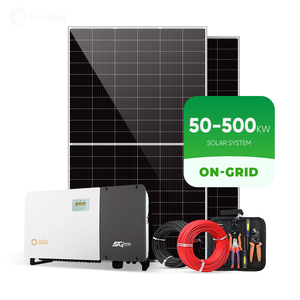 ワンストップソーラーソリューションコンプリート50-500kwオングリッド太陽光発電システムキット商用用 - Product Image 1