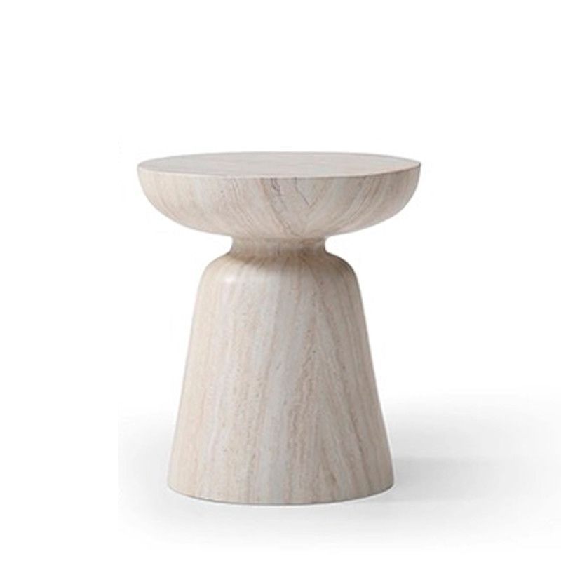 Mesa auxiliar para copa de vino de travertino (40*45)