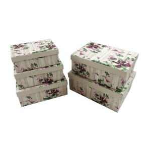 Großhandel dekorative benutzer definierte versch achtelte Geschenk box Rechteck Pappe Aufbewahrung boxen Set Verpackung Papier boxen - Product Image 3