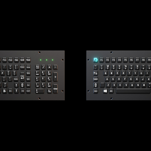 103 Keys Front Panel Mount Industrial Metal Keyboard <strong>with</strong> Numeric Keypad in Black For Maritime Ship Control Rooms - Product Image 5