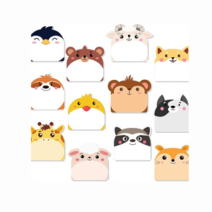 Bloc de notas con tema de animales de dibujos animados, autoadhesivo personalizado, Nota de mensaje, pegatina decorativa de forma Irregular - Product Image 1