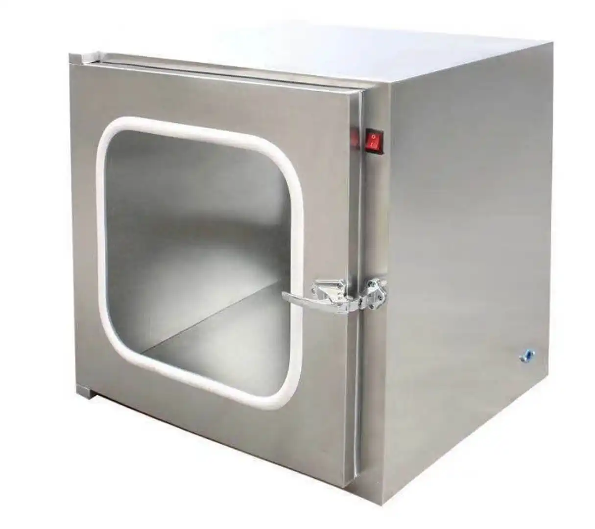 Caja de paso de enclavamiento de laboratorio estándar ISO caja de flujo ventana de transferencia de sala limpia mecánica personalizada