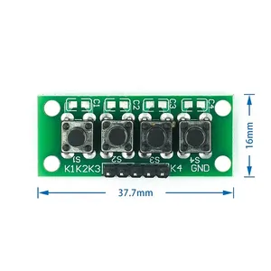 Kit fai da te 1x4 4 tasto indipendente tastiera tastiera modulo Mcu per Arduino studente Design progetto di laurea esperimento - Product Image 2