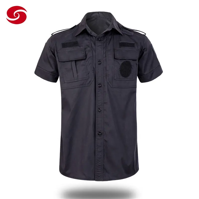 CVC personalizzato traspirante guardia di sicurezza uniformi Logo personalizzato per gli uomini uniforme polizia primavera 1000 set poliestere/cotone