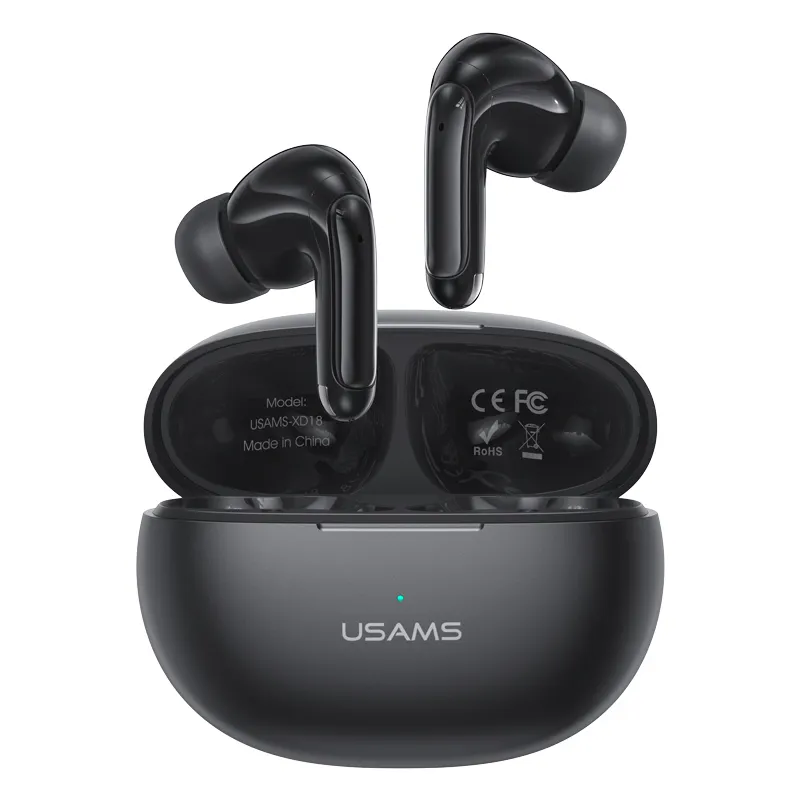 USAMS売れ筋ミニワイヤレスBluetoothイヤフォンBT5.3ワイヤレスイヤホンデュアルマイクENCイヤフォンヘッドフォンヘッドセット