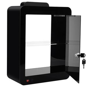 Nhà máy tùy chỉnh Acrylic Rack hiển thị LED ánh sáng điện tử Atomizer hiển thị tủ xì gà phụ kiện hiển thị đứng với khóa - Product Image 2