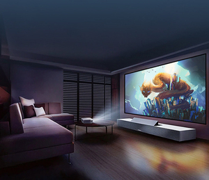 Pantalla de proyector de marco fijo con rechazo de luz ambiental Full HD con marco de borde cero, pantalla de proyección Black Diamond - Product Image 1
