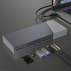 Su misura tipo C Docking Station USB2.0/3.0 RJ45 porta di rete USB C Hub adattatore per Computer PC - Product Image 4