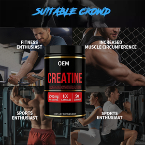 Oem nhãn hiệu riêng Micronized Creatine Monohydrate viên nang cho sức mạnh cơ bắp <span class=keywords><strong>ATP</strong></span> năng lượng Boost Workout hiệu suất & độ bền - Product Image 3