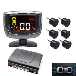 Universal 6 uds SISTEMA DE Sensor de aparcamiento de coche con pantalla LCD zumbador alarma detección inversa 6 sensores Kit de Sensor de aparcamiento impermeable - Product Image 1